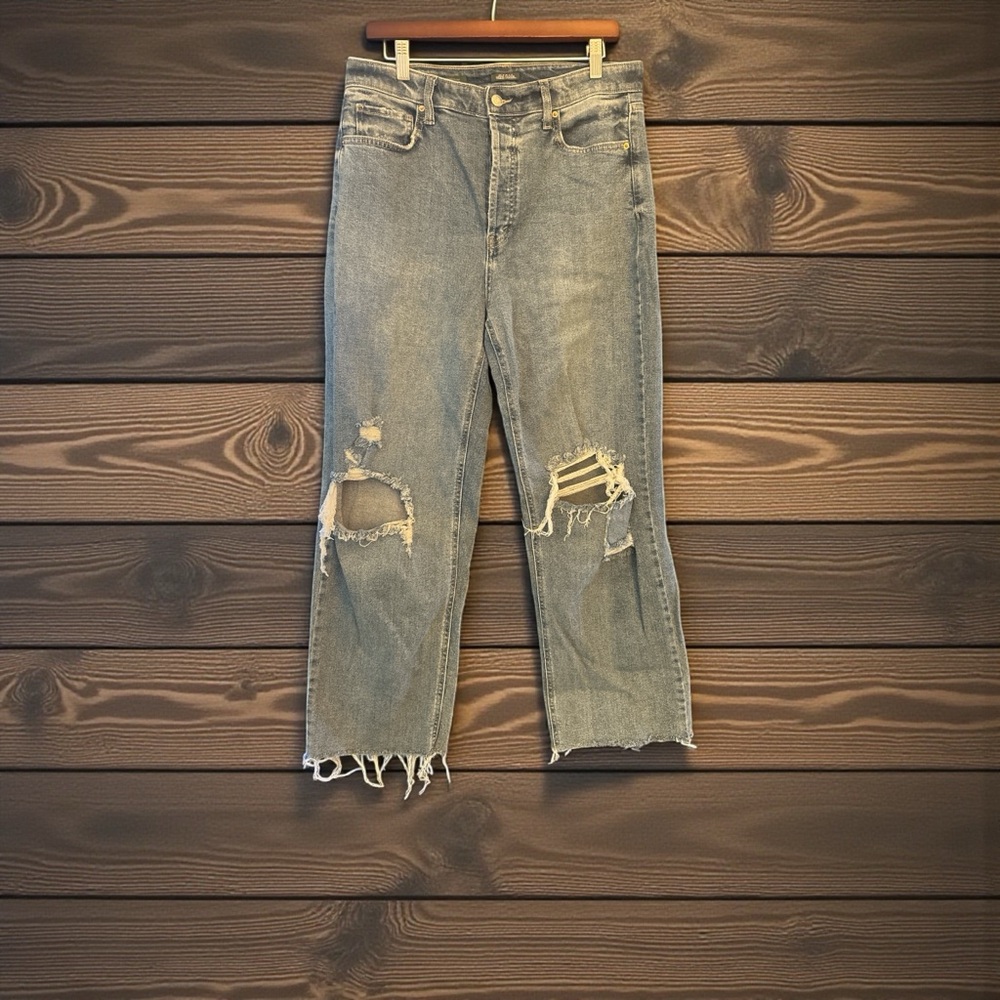 Wild Fable Light Blue Distressed Straight Leg Jeans